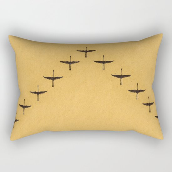Flying Flamingos Rectangular Pillow