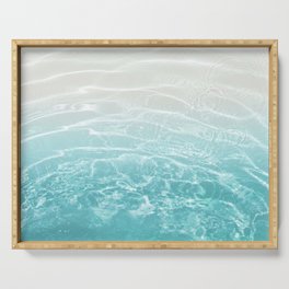 Soft Blue Gray Ocean Dream #1 #water #decor #art #society6 Serving Tray