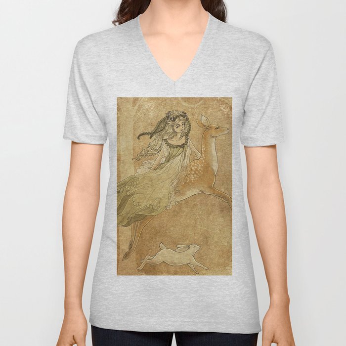 Between the Trees V Neck T Shirt