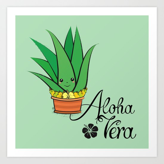 Aloha Vera Kawaii Art Print