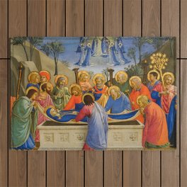 Fra Angelico (Guido di Pietro) "The Dormition and Assumption of the Virgin" (3) Outdoor Rug