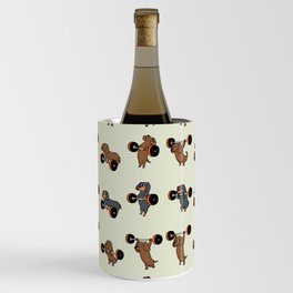 Olympic Lifting Dachshund Wine Chiller