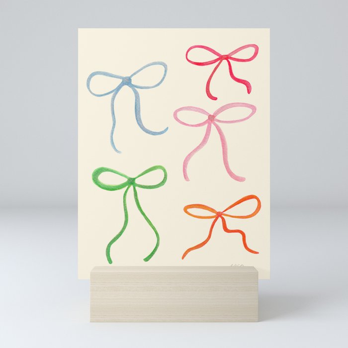 Colorful Coquette Bows  Mini Art Print