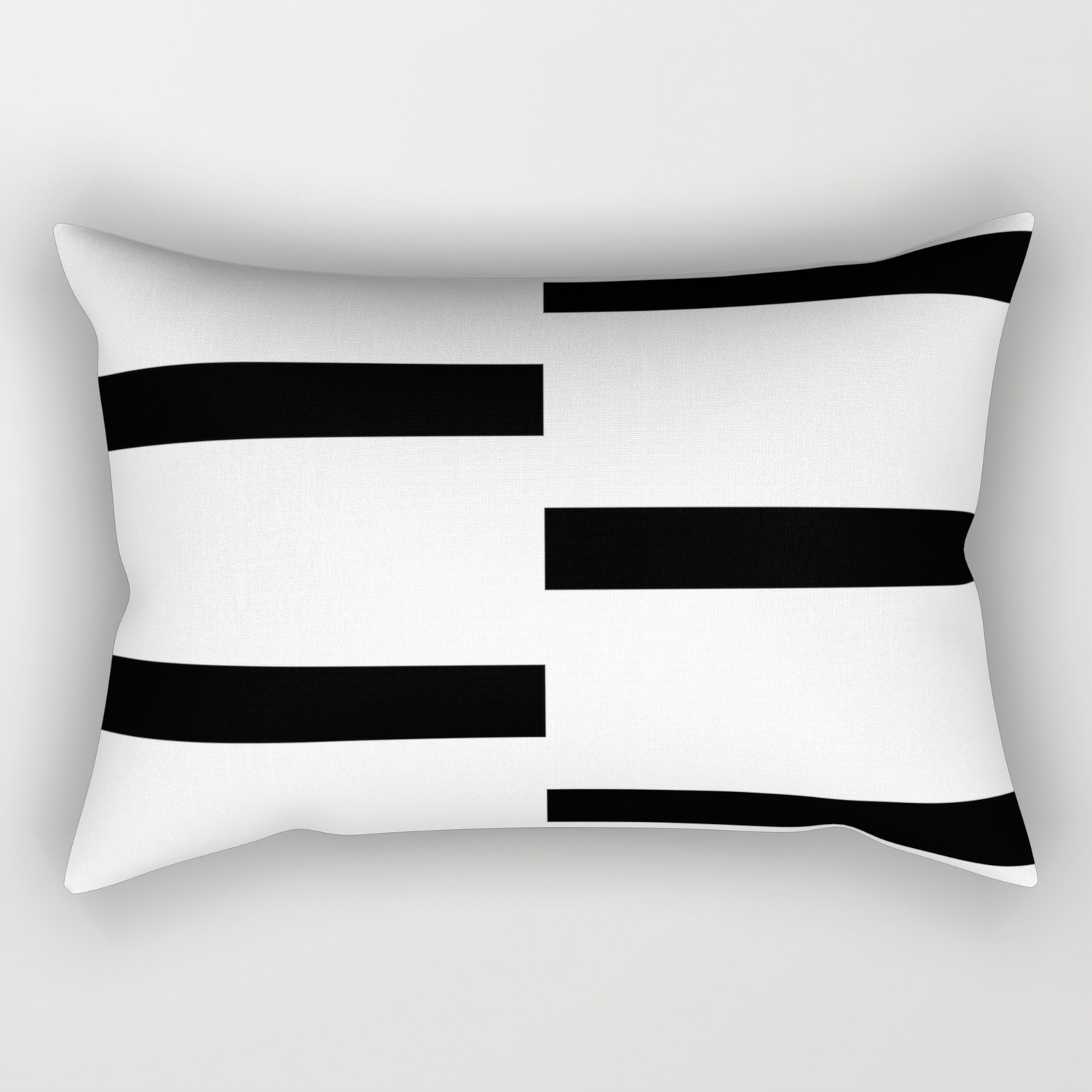 Double Black White Stripe Rectangular Pillow By Emmamazur Society6