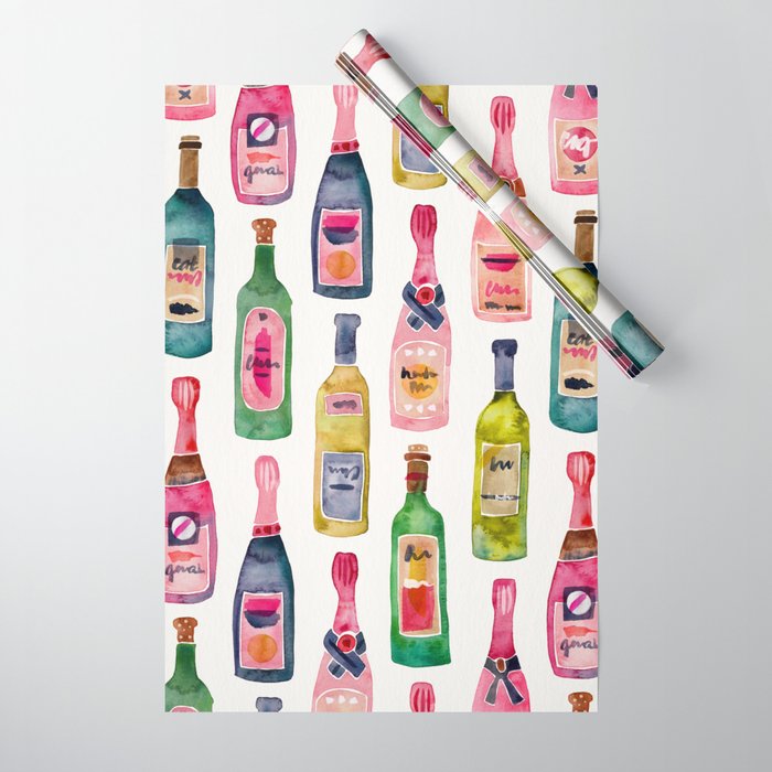 Champagne Collection Wrapping Paper By Catcoq Society6