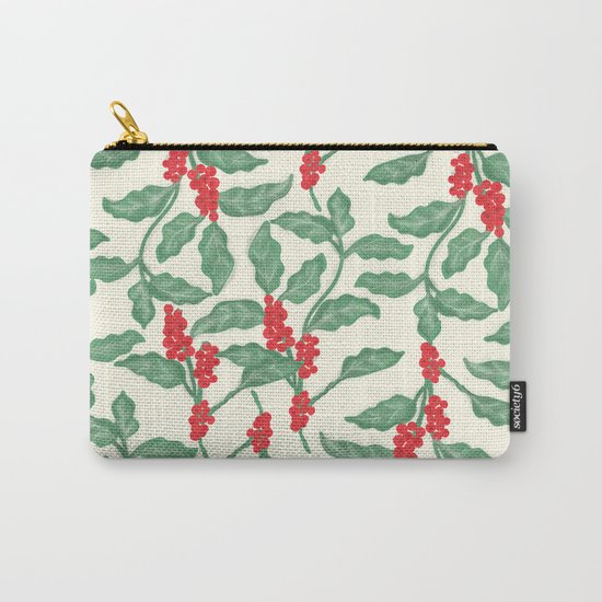 Coffee Plant Pattern Carry-All Pouch