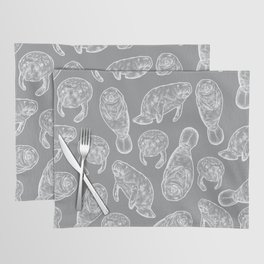 Manatees - Ultimate Gray Placemat