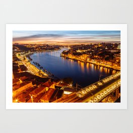 Oporto Fantastic Sunset Art Print