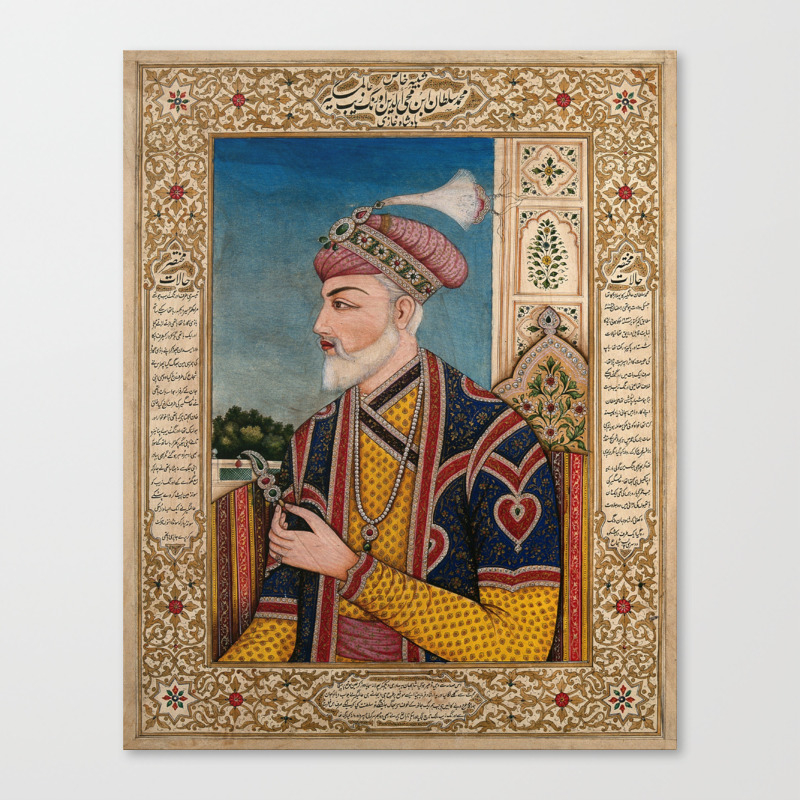 A Mughal Emperor Or Member Of A Royal Family Holding A Turban