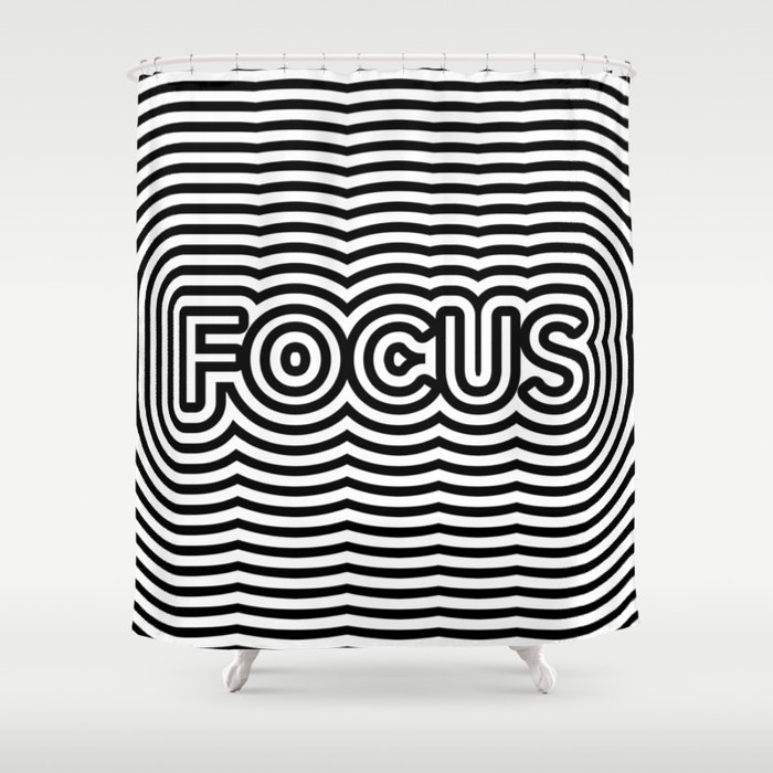 Focus optical illusion op art Shower Curtain