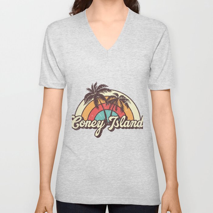 Coney Island beach city V Neck T Shirt