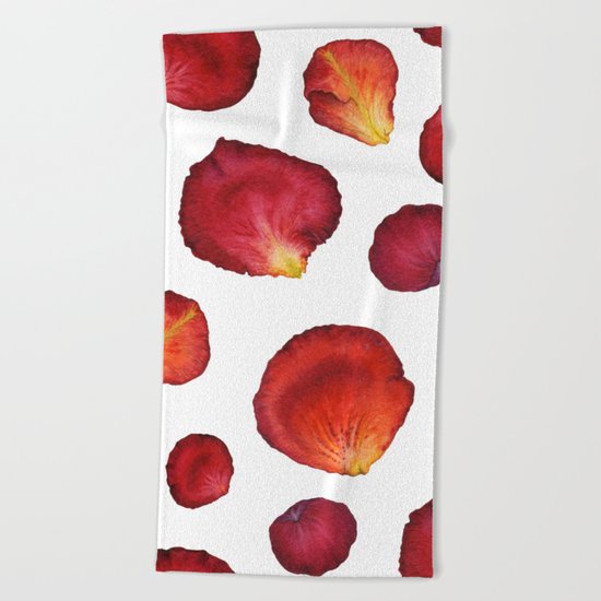 Rose Petal Pattern 03 Beach Towel