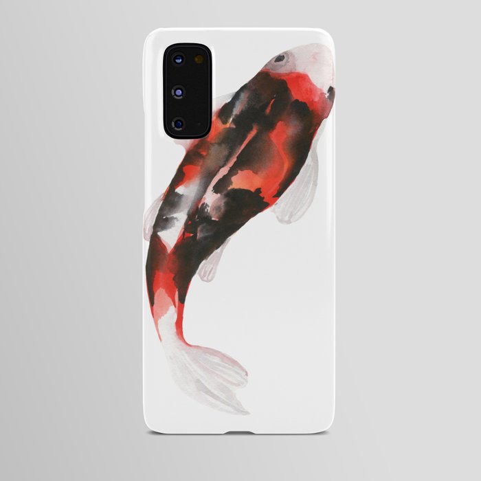Japanese style two artistic carp Android Case