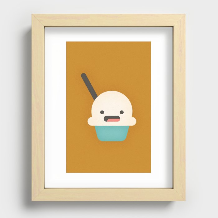 Ice Cream Cup Recessed Framed Print