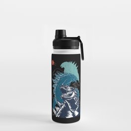 Godzilla retro sunset  Water Bottle