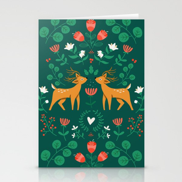 Deer in the woods Stationery Cards