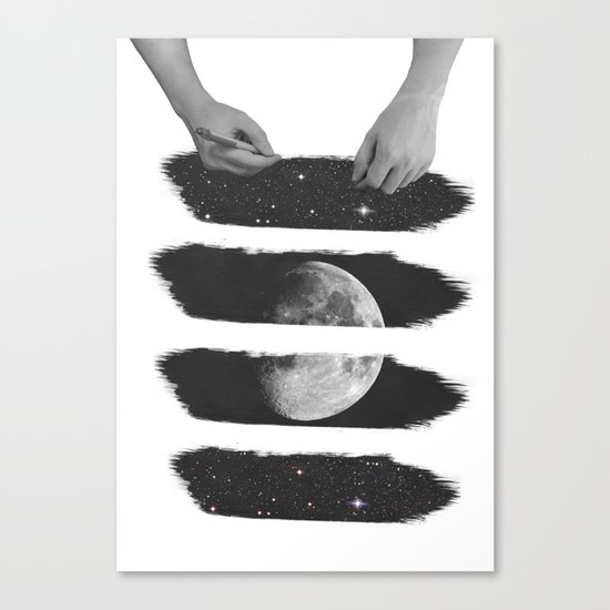 Draw me the moon Canvas Print