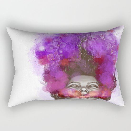 Free thoughts colorful painting Rectangular Pillow