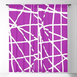Doodle (White & Purple) Blackout Curtain