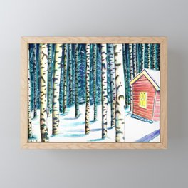 North Woods Stuga Framed Mini Art Print