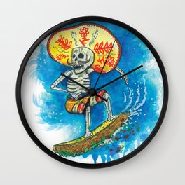 Taco Surfer Wall Clock