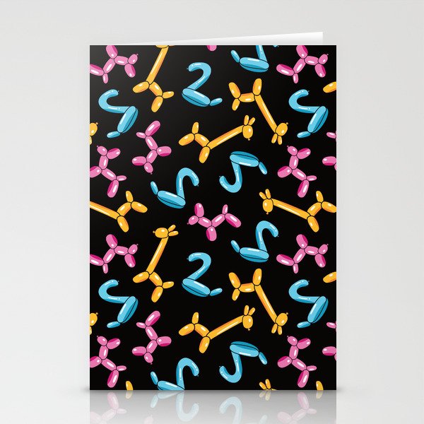 Balloon Animals Retro Repeating Pattern  Stationery Cards