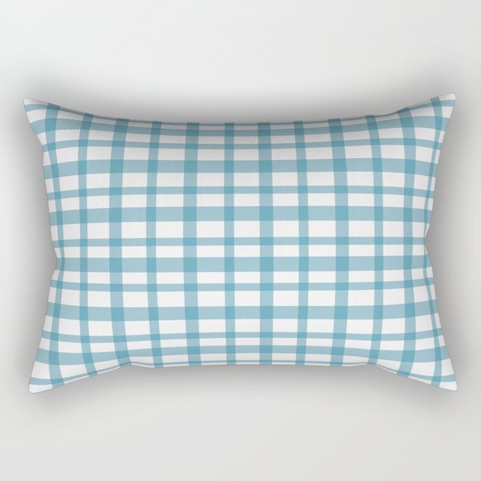 Blue checkered Rectangular Pillow