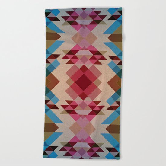 Abstract geometric I Beach Towel