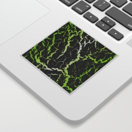 Cracked Space Lava - Lime/White Sticker