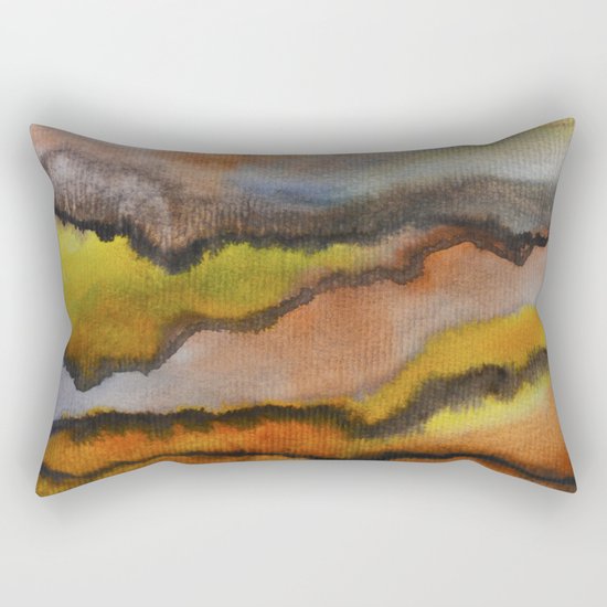 Watercolor abstract landscape 26 Rectangular Pillow