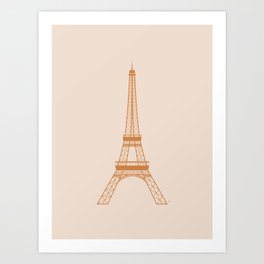 Vintage Aesthetic Paris, France Eiffel Tower Art Print