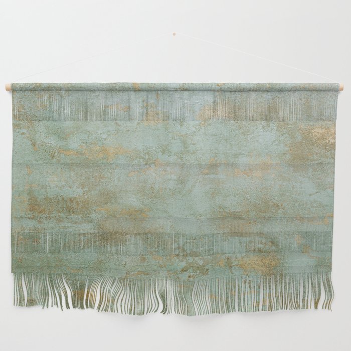 Metallic Effects Oxidized Copper Verdigris Industrial Rustic Wall Hanging