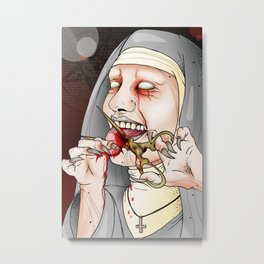 Watch Your Tongue Sister Metal Print | Illustration, Political, Scary, Digital 