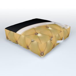 luxury gold and black bow gold Quilted Leather  Outdoor Floor Cushion | Digital, Graphicdesign, Graphicdesigns, Yellow, Bow, Pattern, Buttoning, Modern, Black, Quilted 