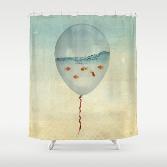 balloon fish Shower Curtain