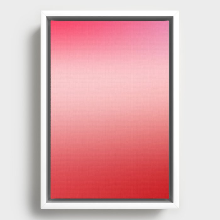 18  Red Gradient Aesthetic 220521 Valourine Digital  Framed Canvas