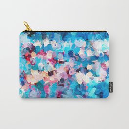 Aftab, Abstract Impressionism Painting, Contemporary Colorful Pop of Color Bohemian Brush Strokes Carry-All Pouch | Bold, Indigo, Randomstrokes, Colorful, Graphicdesign, Modernart, Brushstrokes, Modern, Blue, Vibrant 