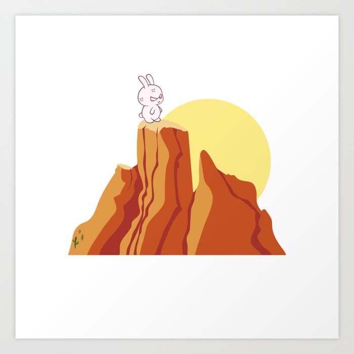 Bunny Grand Canyon Art Print