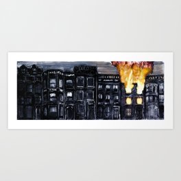 House on Fire Art Print