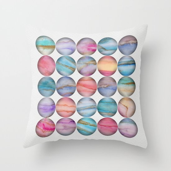 Marble Bubbles Throw Pillow