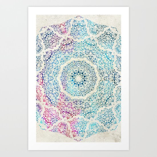 Watercolor Mandala Art Print