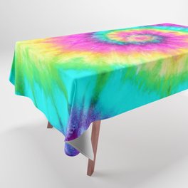 Colorful Tie Dye Spiral Tablecloth
