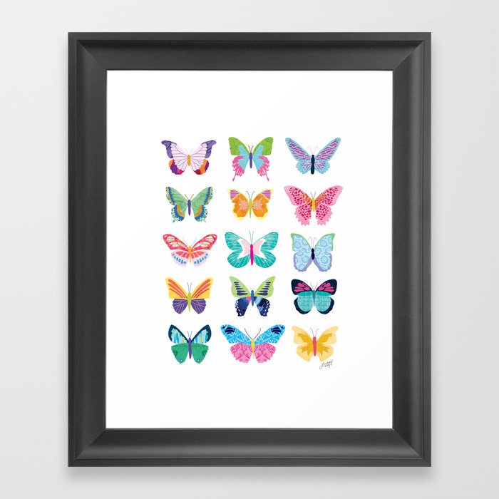 Colorful Butterflies  Framed Art Print