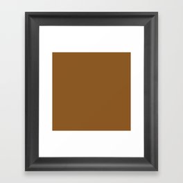 Milk Chocolate Brown Framed Art Print