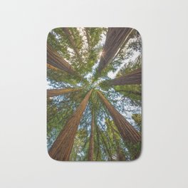 Redwood Forest Canopy Bath Mat | Treecanopy, Photo, Naturetrees, Pointreyes, Adventureart, Woodland, Redwood, Sanfrancisconature, Sunburst, Largetree 