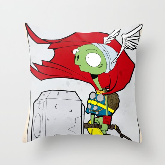 Thortue Fan Art Avenger Thor Throw Pillow By Jeanbaptistemus Society6
