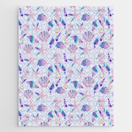 Watercolor Under the Sea Pattern - Pretty Pastel Jigsaw Puzzle