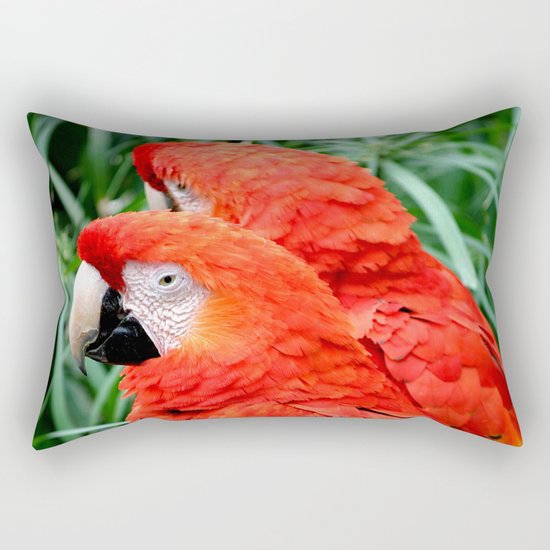 Scarlet Macaws Rectangular Pillow