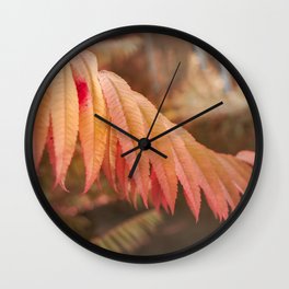 Autumn colours leaf Wall Clock