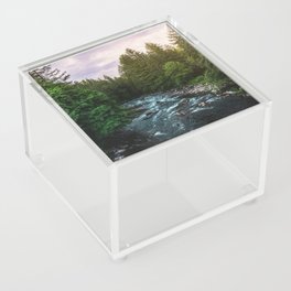 PNW River Run II - Pacific Northwest Nature Photography Acrylic Box